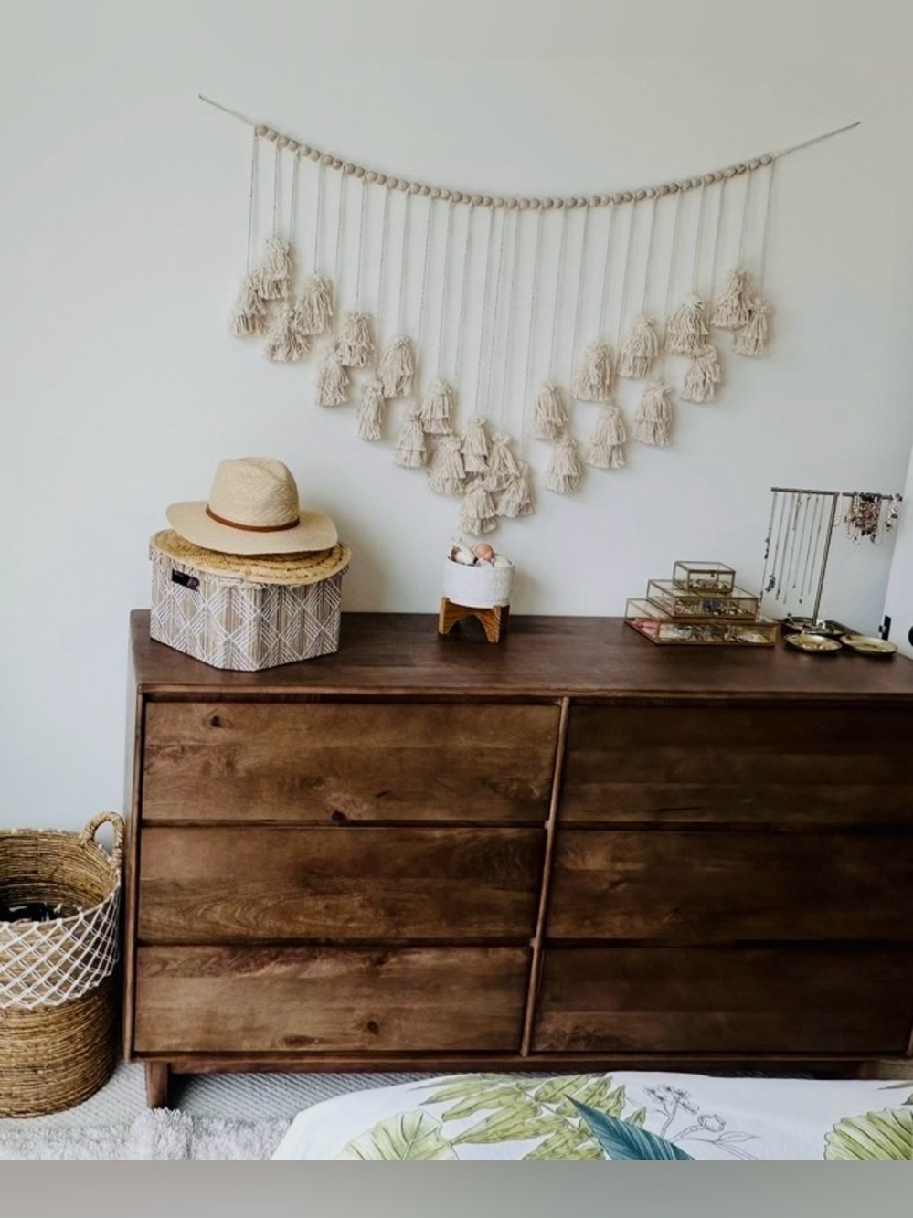 Pottery barn Teen Boho Tassel Garland w/ wood beads